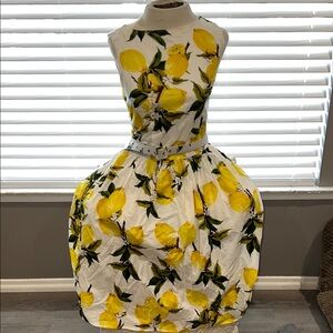 Yellow Sundress with Mock Neck for Wedding Guest